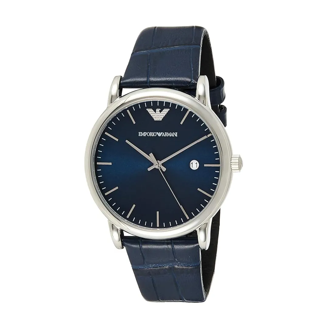 Emporio Armani Blue Leather 43mm Watch for Men AR2501